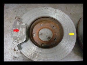 Metal on metal brake pad